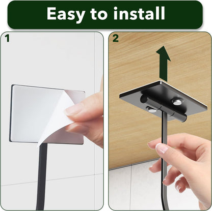 Adhesive Banana Hook Under Cabinet, Under Counter Banana Hanger, Black