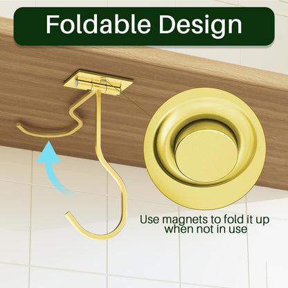 Adhesive Banana Hook Under Cabinet, Under Counter Banana Hanger, Black