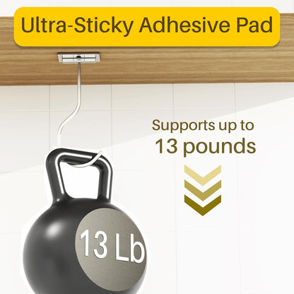 Adhesive Banana Hook Under Cabinet, Under Counter Banana Hanger, Black