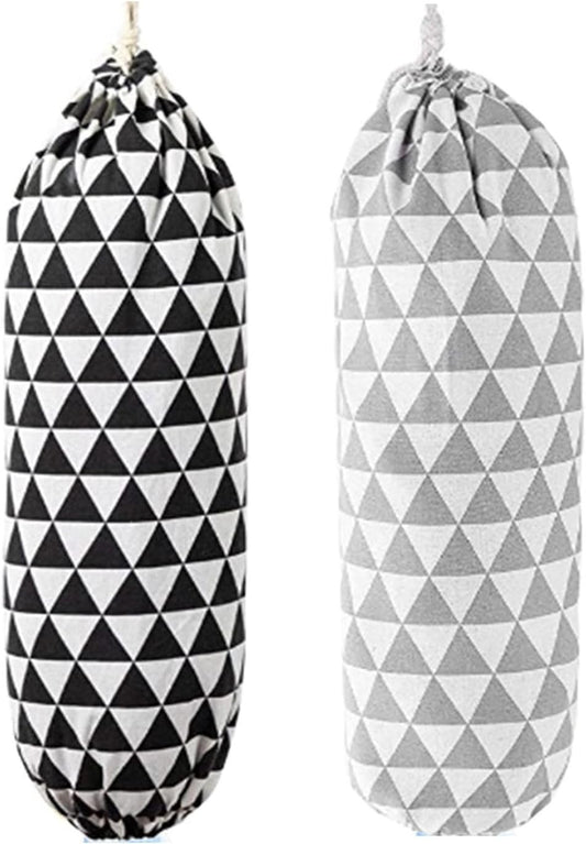 2pcs Foldable, Washable Grocery Bags, Dispenser Recycling, Shopping Bags, Storage containers for Groceries, Used for Large Grocery Container dispensers, Grocery Racks (Black and Gray)