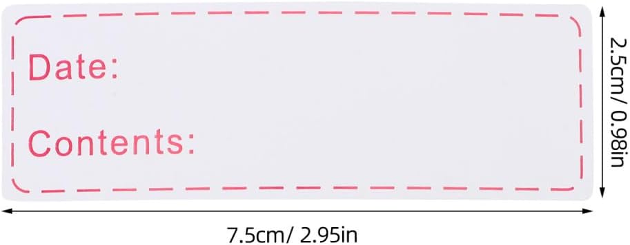 Removable Freezer Labels Date Content Label Stickers for Food Storage Kitchen Fridge Labels for Containers Food Label Stickers for Recording Date Content and Expiration 1 Roll