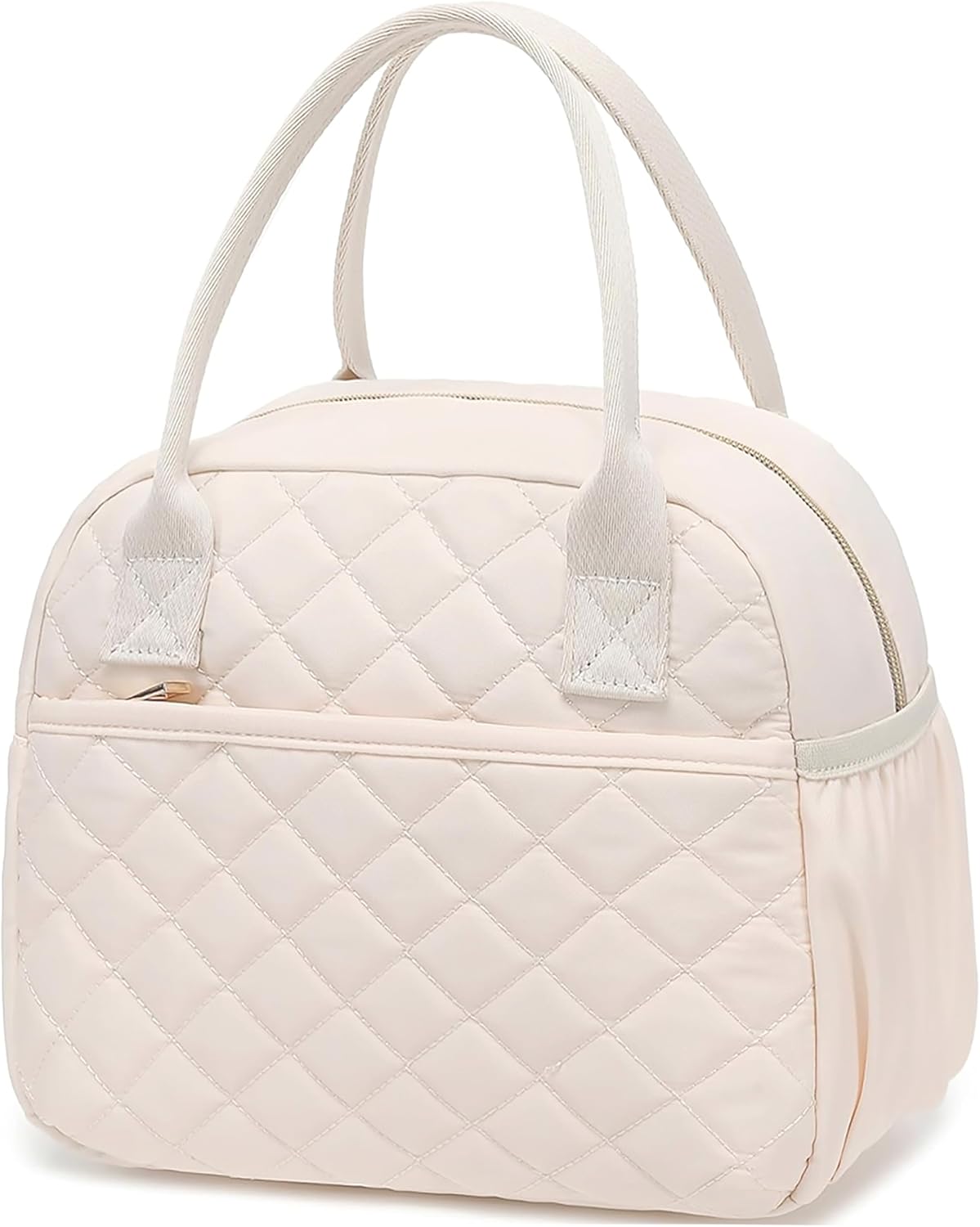 Lunch Box for Women Insulated Lunch Bag Lunchbox Cooler Thermal Leakproof Quilted Reusable Lunch Tote Bag for Work School Travel Picnic (Black) - Colors A