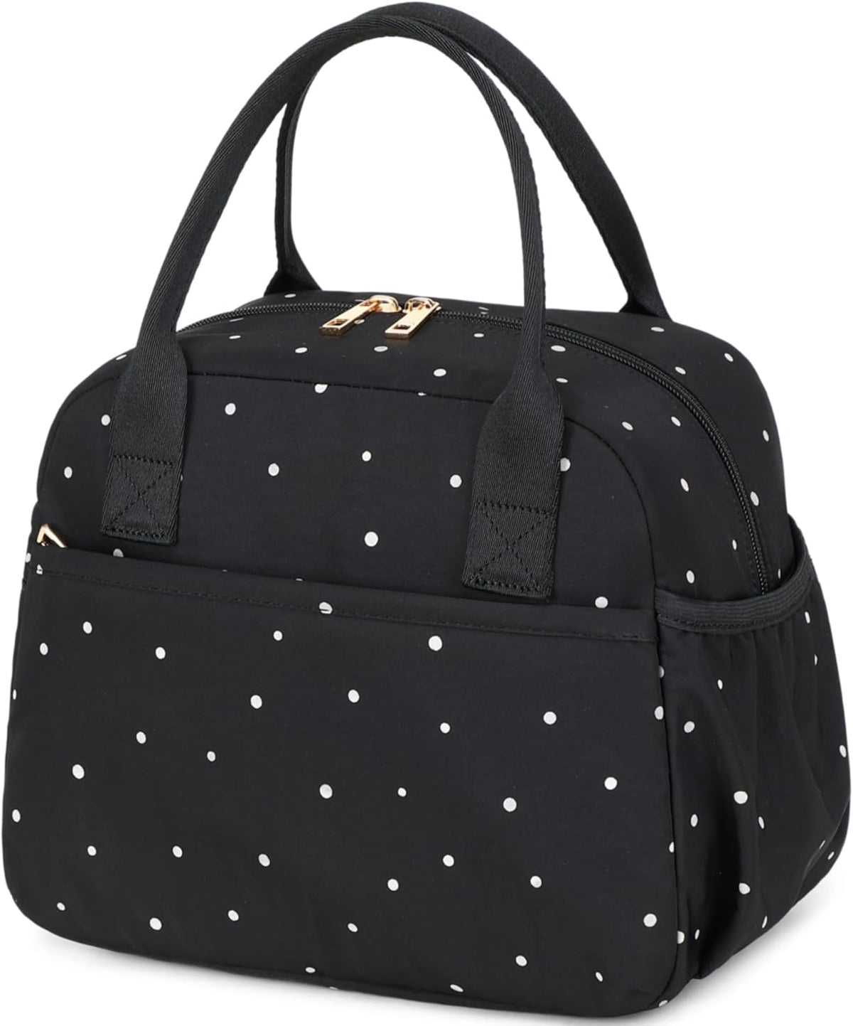 Lunch Box for Women Insulated Lunch Bag Lunchbox Cooler Thermal Leakproof Quilted Reusable Lunch Tote Bag for Work School Travel Picnic (Black) - Colors A