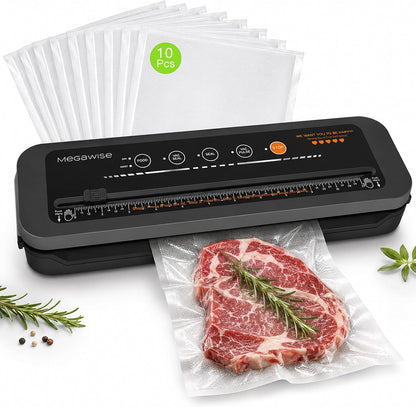 Vacuum Sealer Machine, 80kPa, Built-In Cutter, Dry/Moist