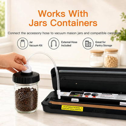 Vacuum Sealer Machine, 80kPa, Built-In Cutter, Dry/Moist