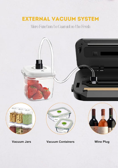 Vacuum Sealer Machine, 80kPa, Built-In Cutter, Dry/Moist