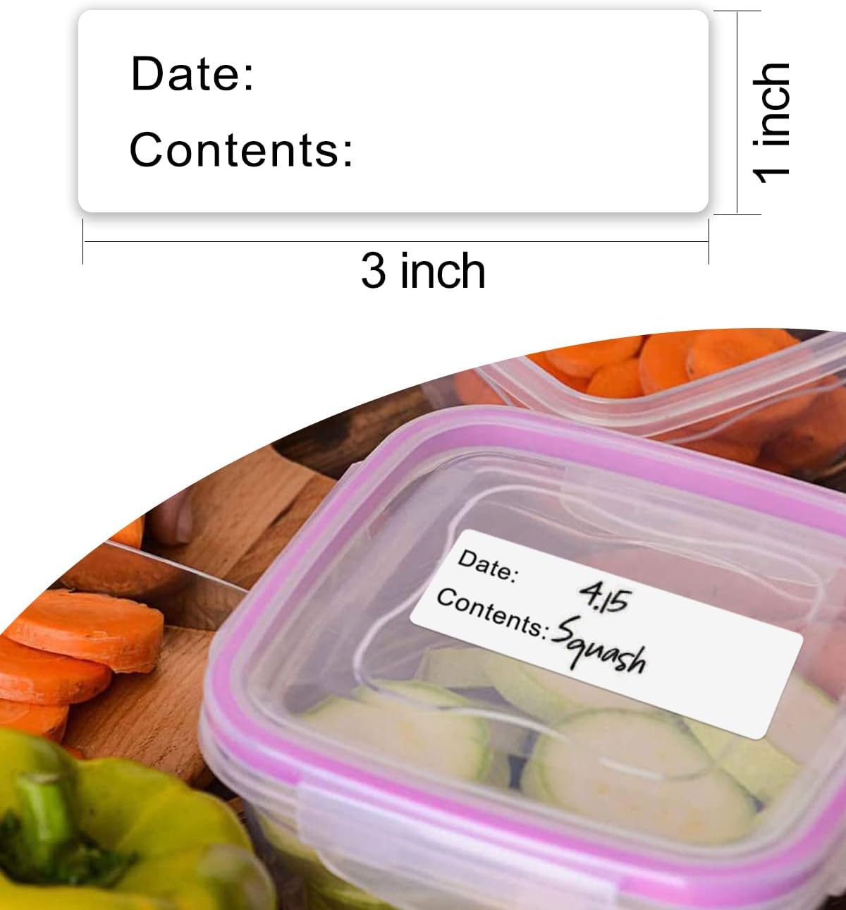 320pcs Removable Freezer Labels, 1 x 3 Inch Food Storage Stickers Food Labels, Refrigerator Freezer Paper Label, Mason Jar Labels Easy Clean Leaves No Residue, Red and Blue
