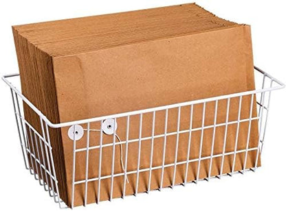 Chest Freezer Bins, Deep Chest Freezer Organizer Basket, Storage Rack Bins Wire Metal Baskets with Hanging Handles 16.5" 2Packs