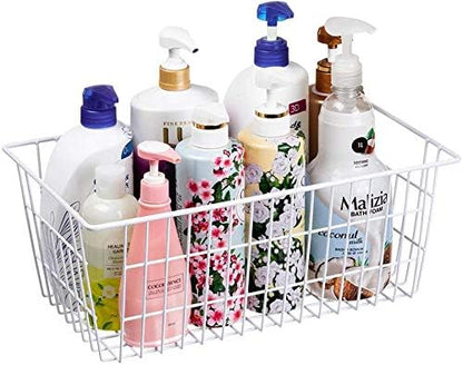 Chest Freezer Bins, Deep Chest Freezer Organizer Basket, Storage Rack Bins Wire Metal Baskets with Hanging Handles 16.5" 2Packs