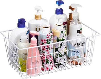 Chest Freezer Bins, Deep Chest Freezer Organizer Basket, Storage Rack Bins Wire Metal Baskets with Hanging Handles 16.5" 2Packs