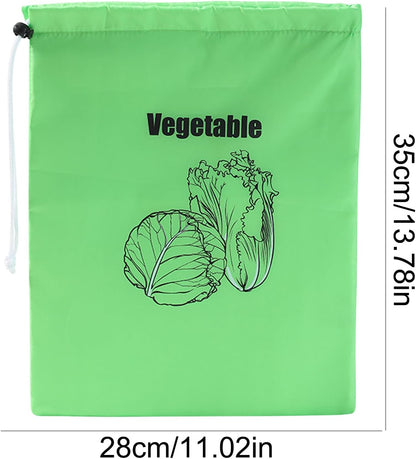 Lettuce Keeper - Produce Storage, Vegetable Saver | Reusable Fresh Produce Bag, Drawstring Pouch for Longer Shelf Life with Home Kitchen Use, Apartment Meal Prep, Grocery Shopping Setup