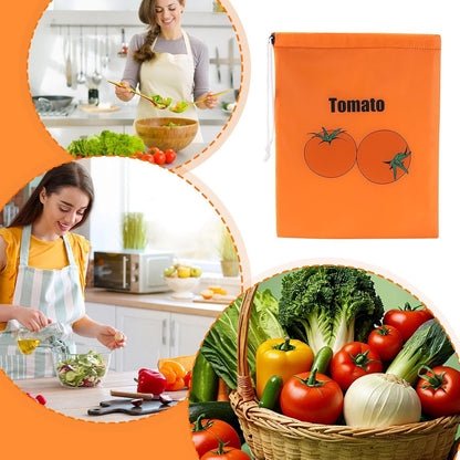 Lettuce Keeper - Produce Storage, Vegetable Saver | Reusable Fresh Produce Bag, Drawstring Pouch for Longer Shelf Life with Home Kitchen Use, Apartment Meal Prep, Grocery Shopping Setup