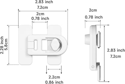 Child Proof Refrigerator Lock with Sticky Adhesive Pads, kids Safety Locks for Doors, RV Refrigerator, Oven Lock Safety Baby Cabinet Locks, Grey