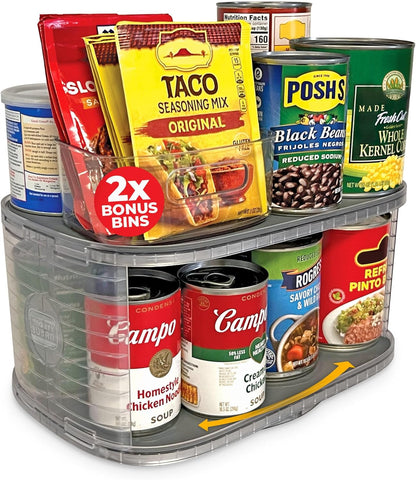 Mighty Susan 2-Tier Lazy Susan Organizer for Cabinet, Steel Reinforced