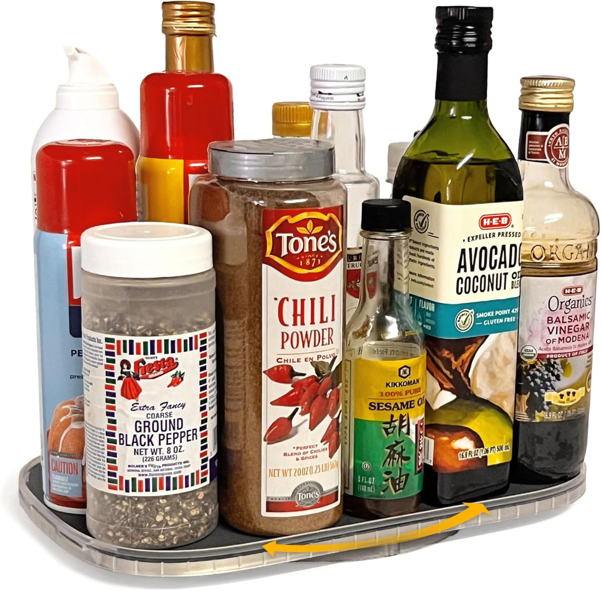 Mighty Susan 2-Tier Lazy Susan Organizer for Cabinet, Steel Reinforced