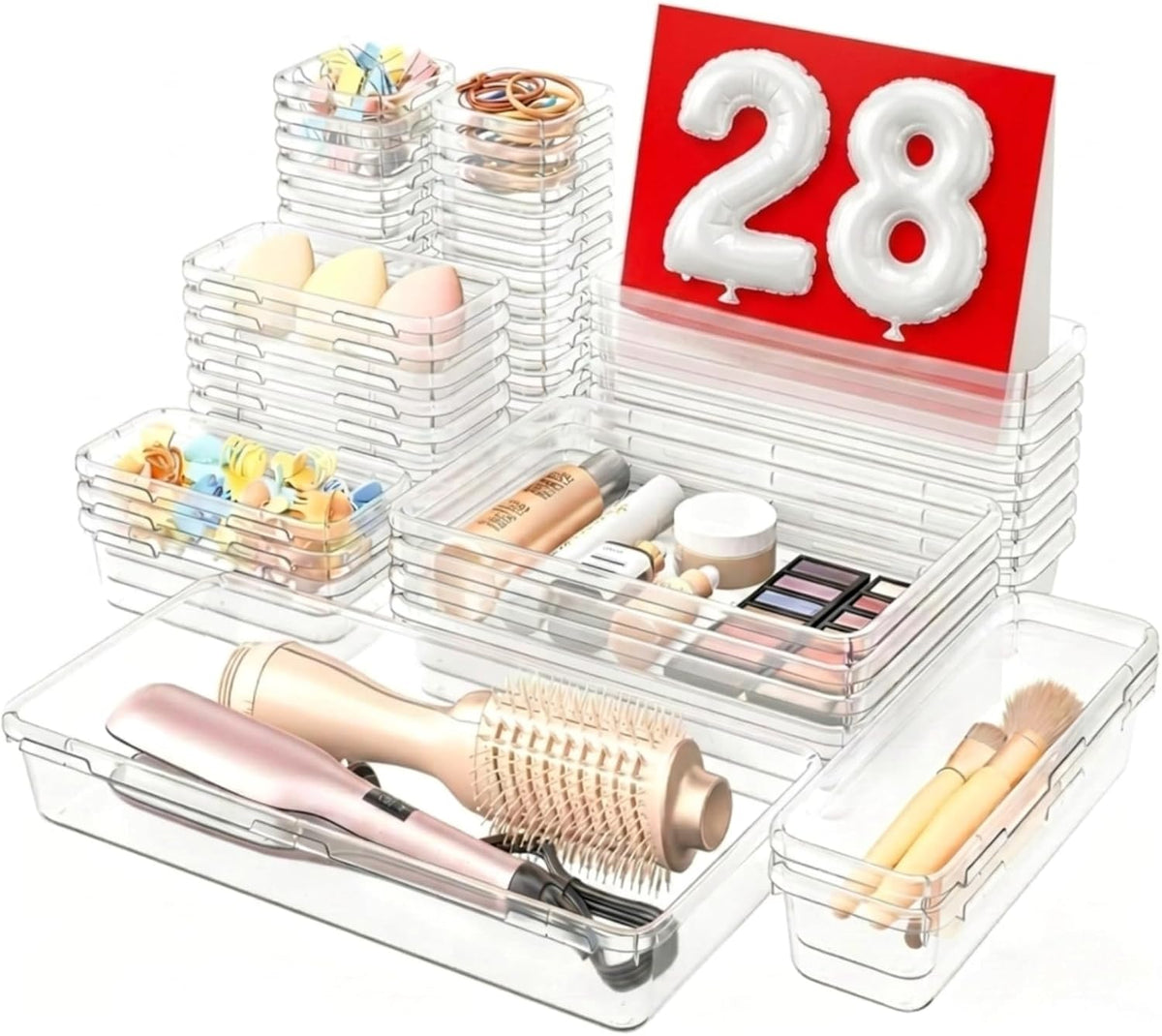 【Military Grade】 Drawer Organizer for Vanity Bathroom Makeup Desk