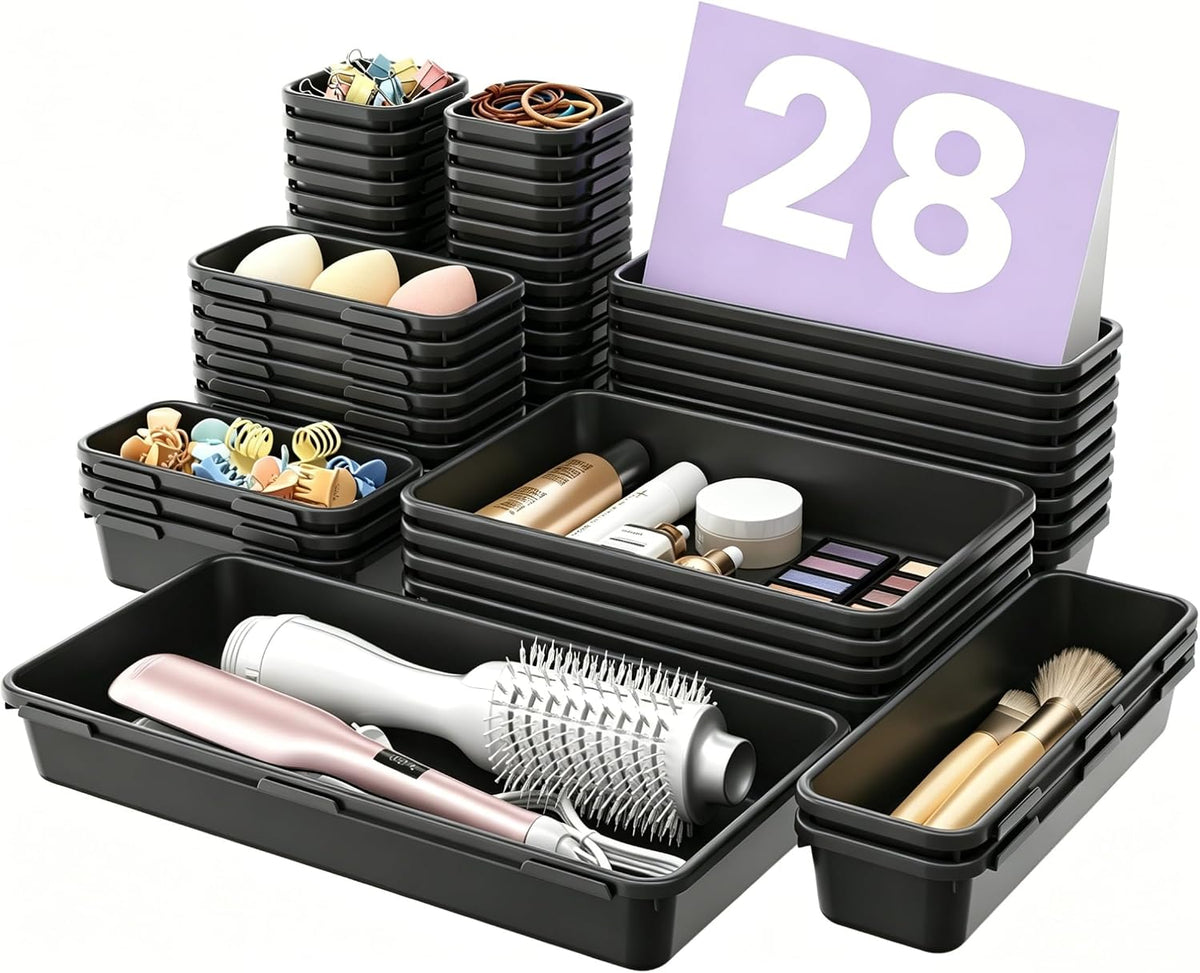 【Military Grade】 Drawer Organizer for Vanity Bathroom Makeup Desk