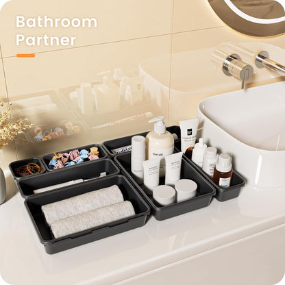 【Military Grade】 Drawer Organizer for Vanity Bathroom Makeup Desk
