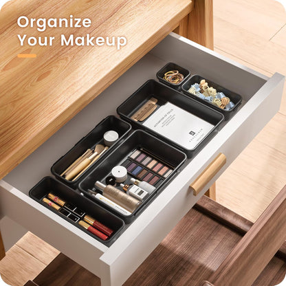 【Military Grade】 Drawer Organizer for Vanity Bathroom Makeup Desk