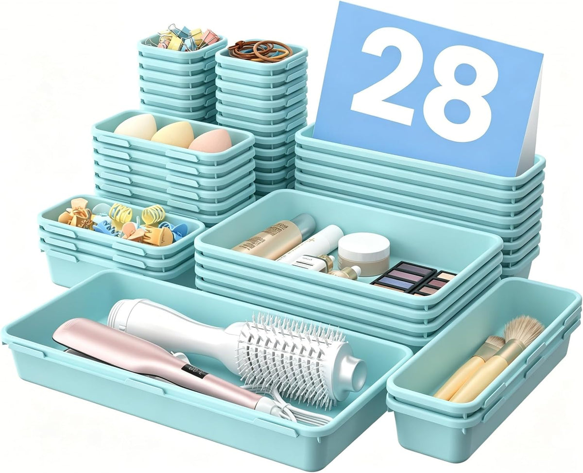 【Military Grade】 Drawer Organizer for Vanity Bathroom Makeup Desk