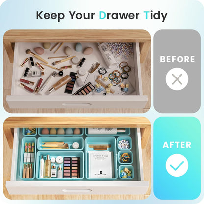 【Military Grade】 Drawer Organizer for Vanity Bathroom Makeup Desk