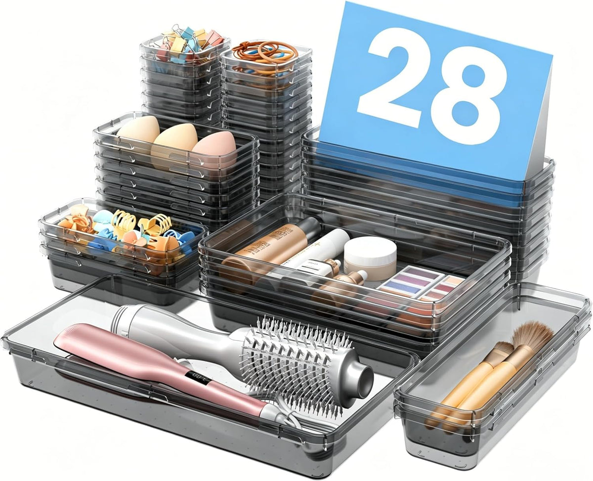 【Military Grade】 Drawer Organizer for Vanity Bathroom Makeup Desk