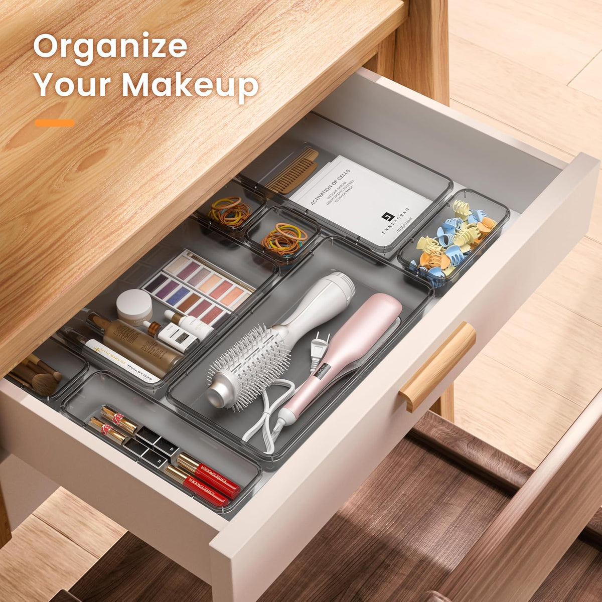 【Military Grade】 Drawer Organizer for Vanity Bathroom Makeup Desk