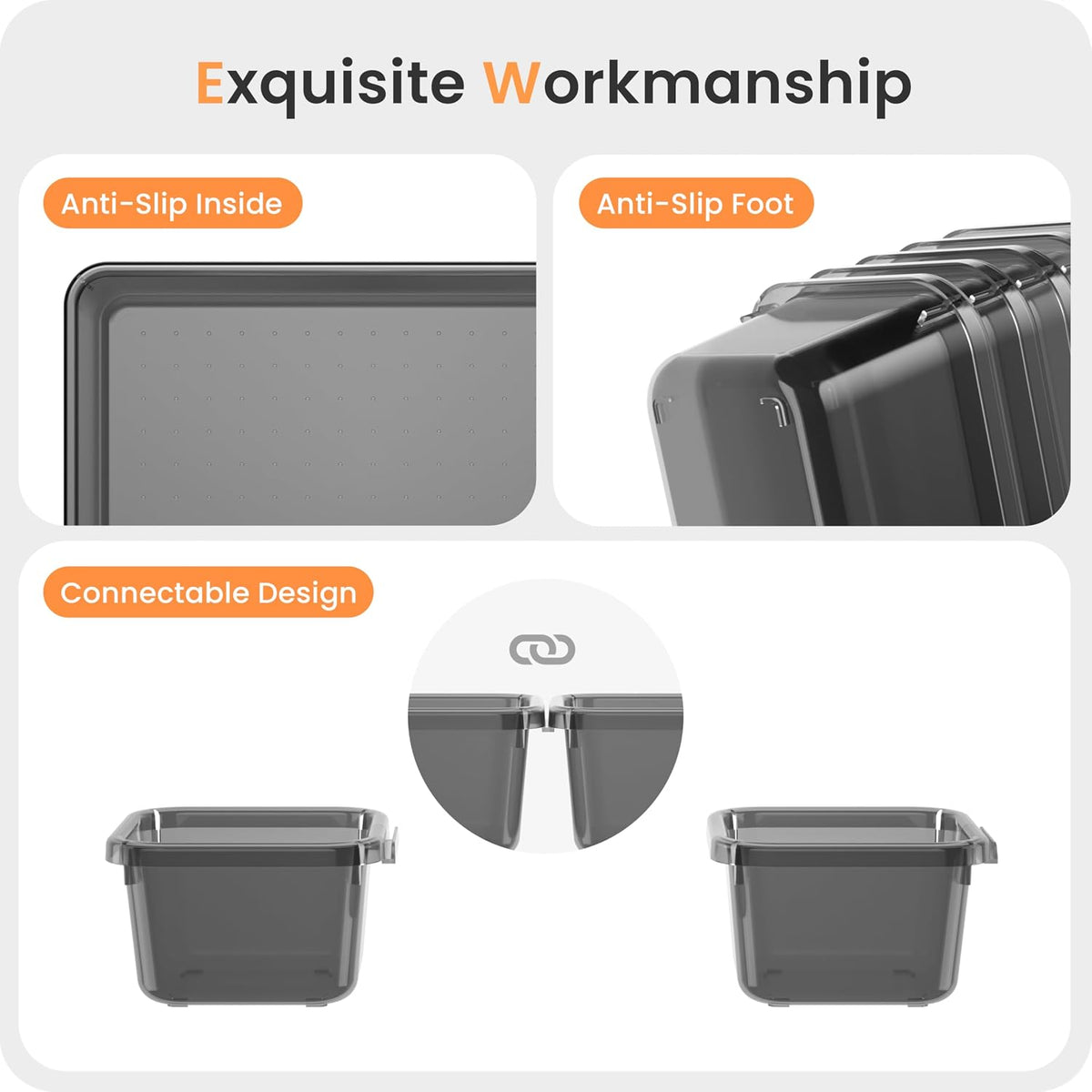 【Military Grade】 Drawer Organizer for Vanity Bathroom Makeup Desk