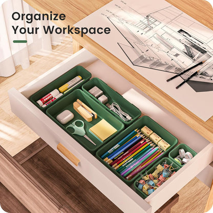 【Military Grade】 Drawer Organizer for Vanity Bathroom Makeup Desk