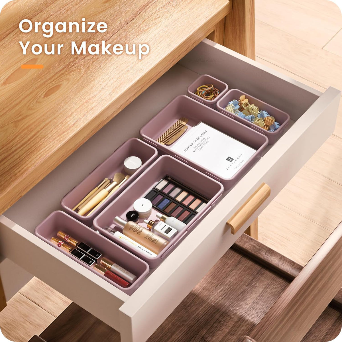 【Military Grade】 Drawer Organizer for Vanity Bathroom Makeup Desk