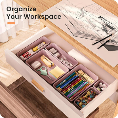 【Military Grade】 Drawer Organizer for Vanity Bathroom Makeup Desk