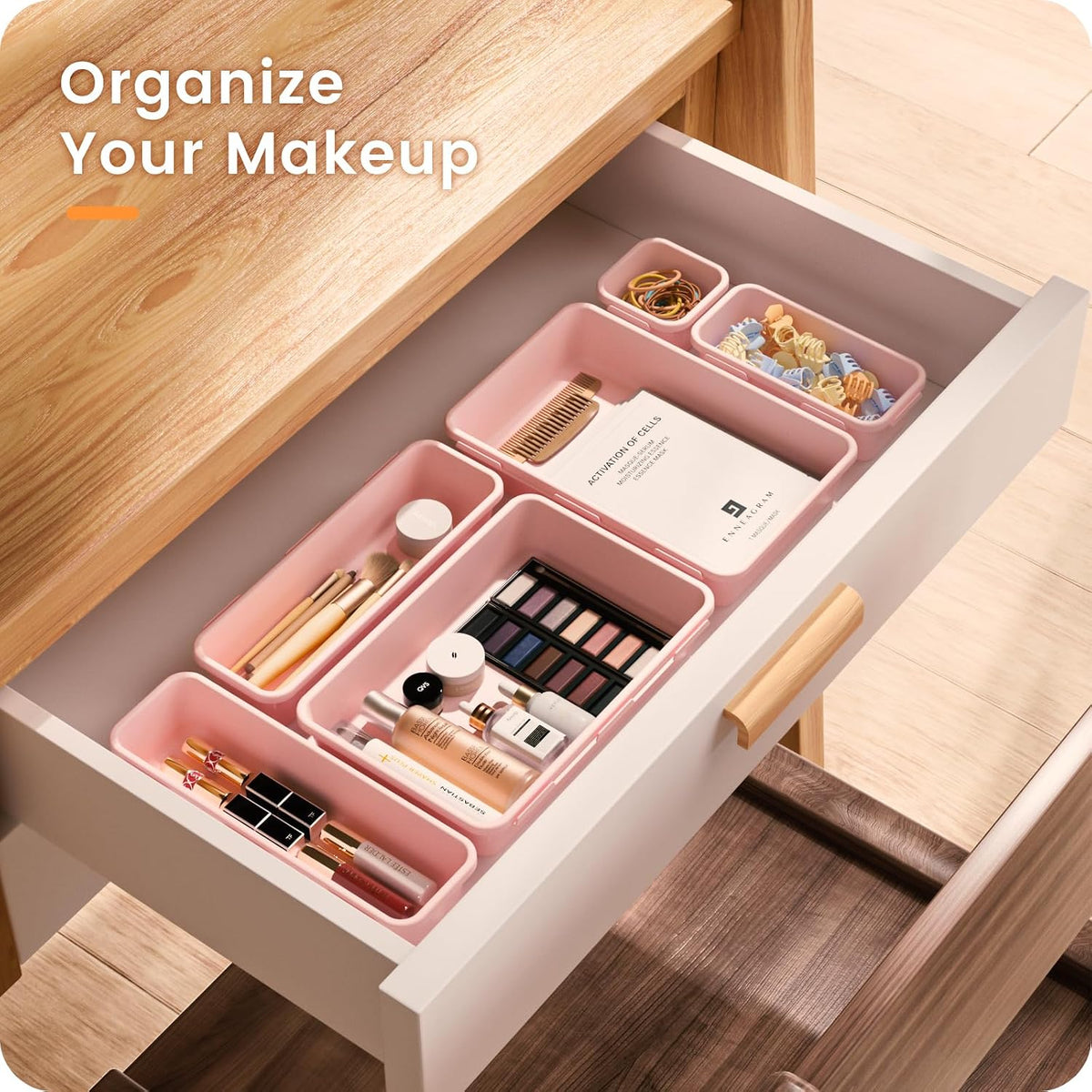 【Military Grade】 Drawer Organizer for Vanity Bathroom Makeup Desk