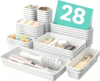 【Military Grade】 Drawer Organizer for Vanity Bathroom Makeup Desk