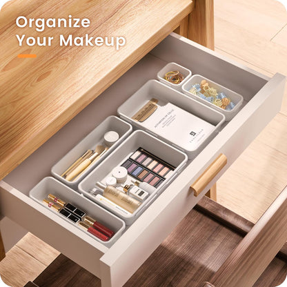 【Military Grade】 Drawer Organizer for Vanity Bathroom Makeup Desk