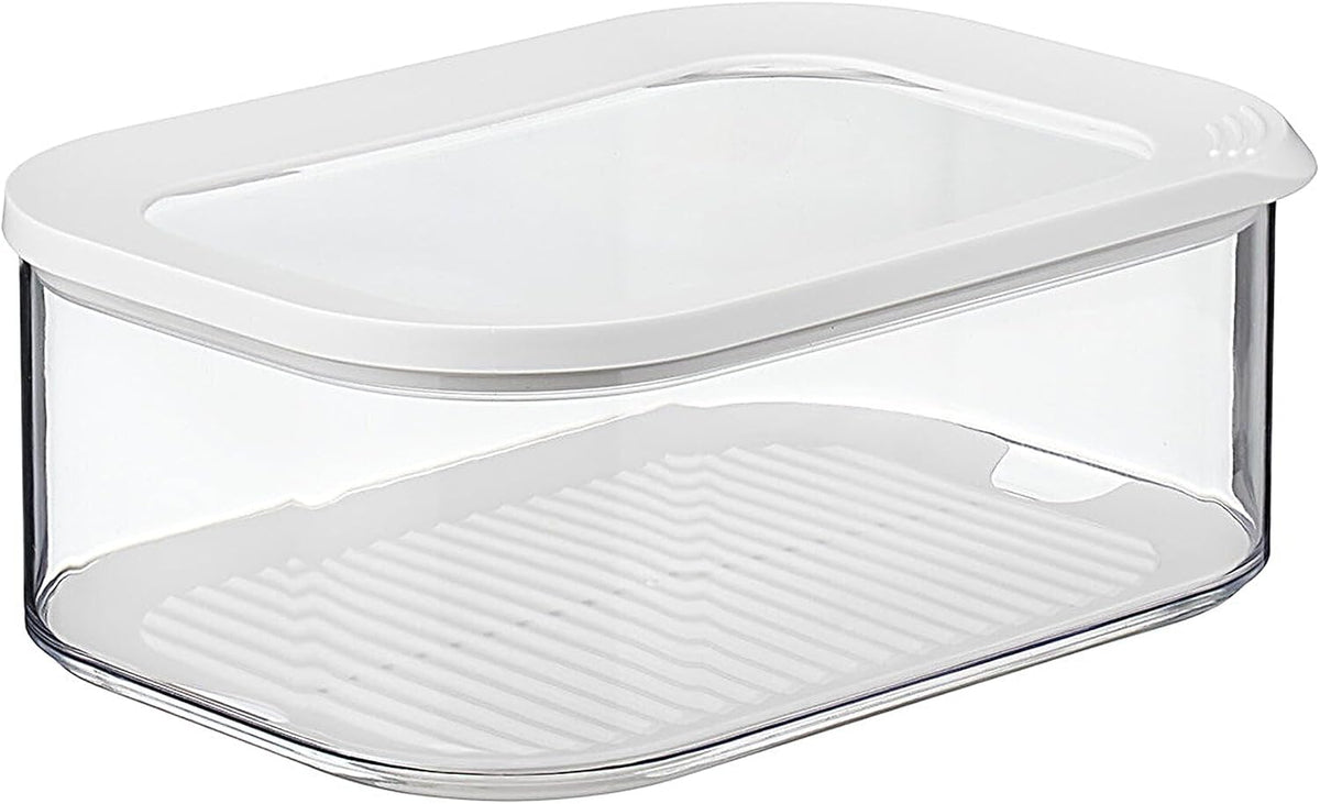 MODULA Food Storage Cheese Box with Lid for Parmesan, Cheddar, Feta, Mozzarella, All Cheese Types, BPA Free, 2000ml | 68oz, 1 Count