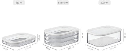 MODULA Food Storage Cheese Box with Lid for Parmesan, Cheddar, Feta, Mozzarella, All Cheese Types, BPA Free, 2000ml | 68oz, 1 Count