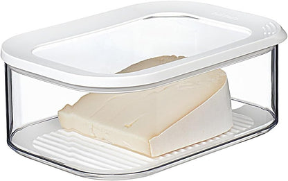 MODULA Food Storage Cheese Box with Lid for Parmesan, Cheddar, Feta, Mozzarella, All Cheese Types, BPA Free, 2000ml | 68oz, 1 Count