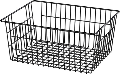 Freezer Baskets, Pantrty Storage Bins, Farmhouse Metal Wire Organizer for Kitchen Pantry Organizer 14"x11"x6"