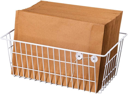 Freezer Baskets, Pantrty Storage Bins, Farmhouse Metal Wire Organizer for Kitchen Pantry Organizer 14"x11"x6"