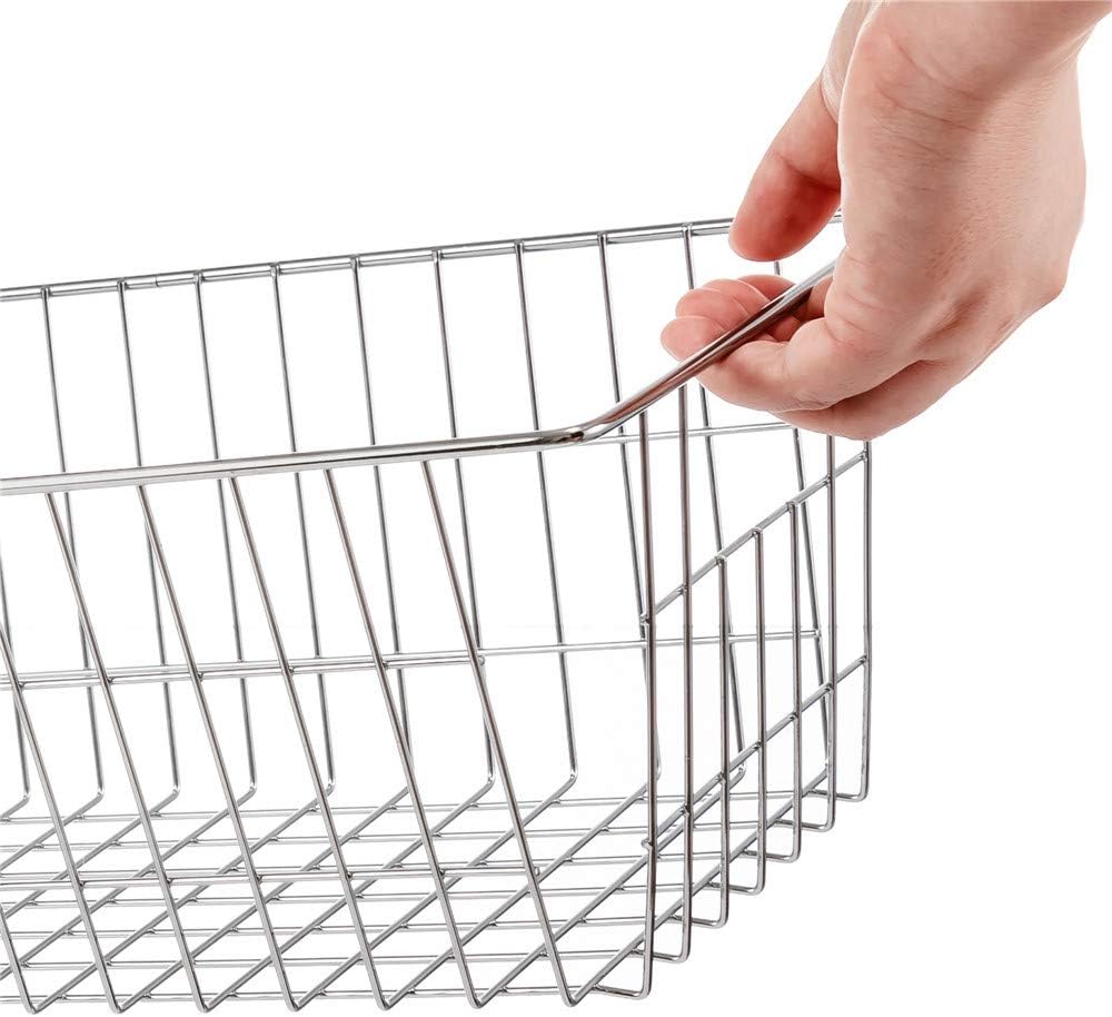 Freezer Baskets, Pantrty Storage Bins, Farmhouse Metal Wire Organizer for Kitchen Pantry Organizer 14"x11"x6"