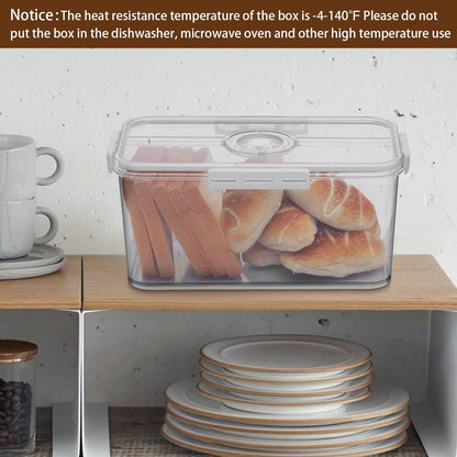 Bread Box Bread Boxes for Kitchen Counter Airtight, Time Recording Bread Storage Container with Lid, Bread Keeper for Homemade Bread, Toast, Bagel, Donut and Cookies, Grey