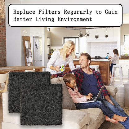 16 Pack Activated Carbon Filter with 2 Pack Recycle+Trash Sticker Fits EKO Trash Can with Built-in Compartment, Also Fits SIMPLI-Magic Garbage Bins, for Trash Can and Compost Bin