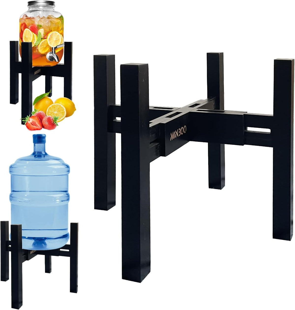 Adjustable Drink Dispenser Holder (6-11 Inch), Water Dispenser Stand - Fit Beverage Dispenser, 1-2 Gallon Glass Water Jar, 3-5 Gallon Water Jug Container, Water Filter Bottle, Water Crock Dispenser