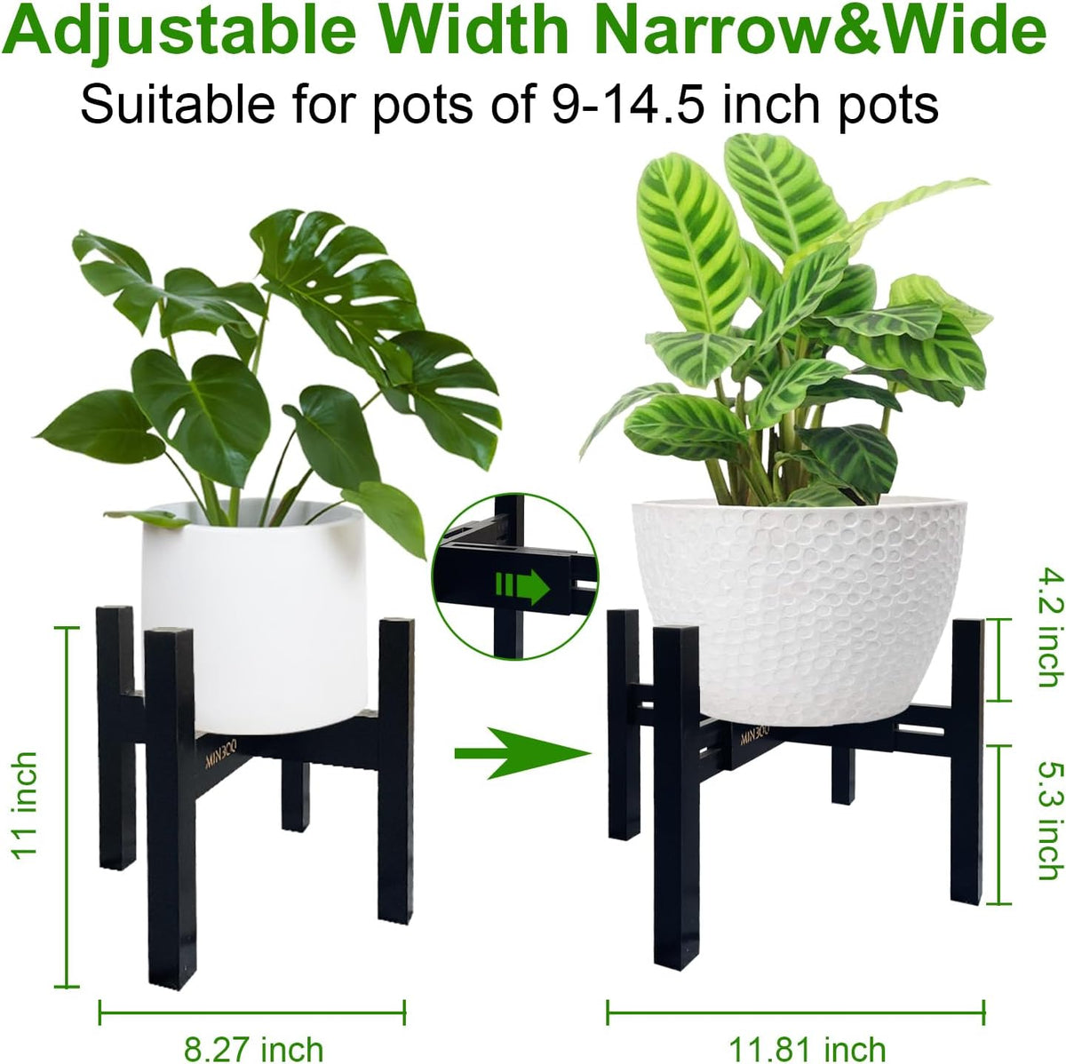 Adjustable Drink Dispenser Holder (6-11 Inch), Water Dispenser Stand - Fit Beverage Dispenser, 1-2 Gallon Glass Water Jar, 3-5 Gallon Water Jug Container, Water Filter Bottle, Water Crock Dispenser