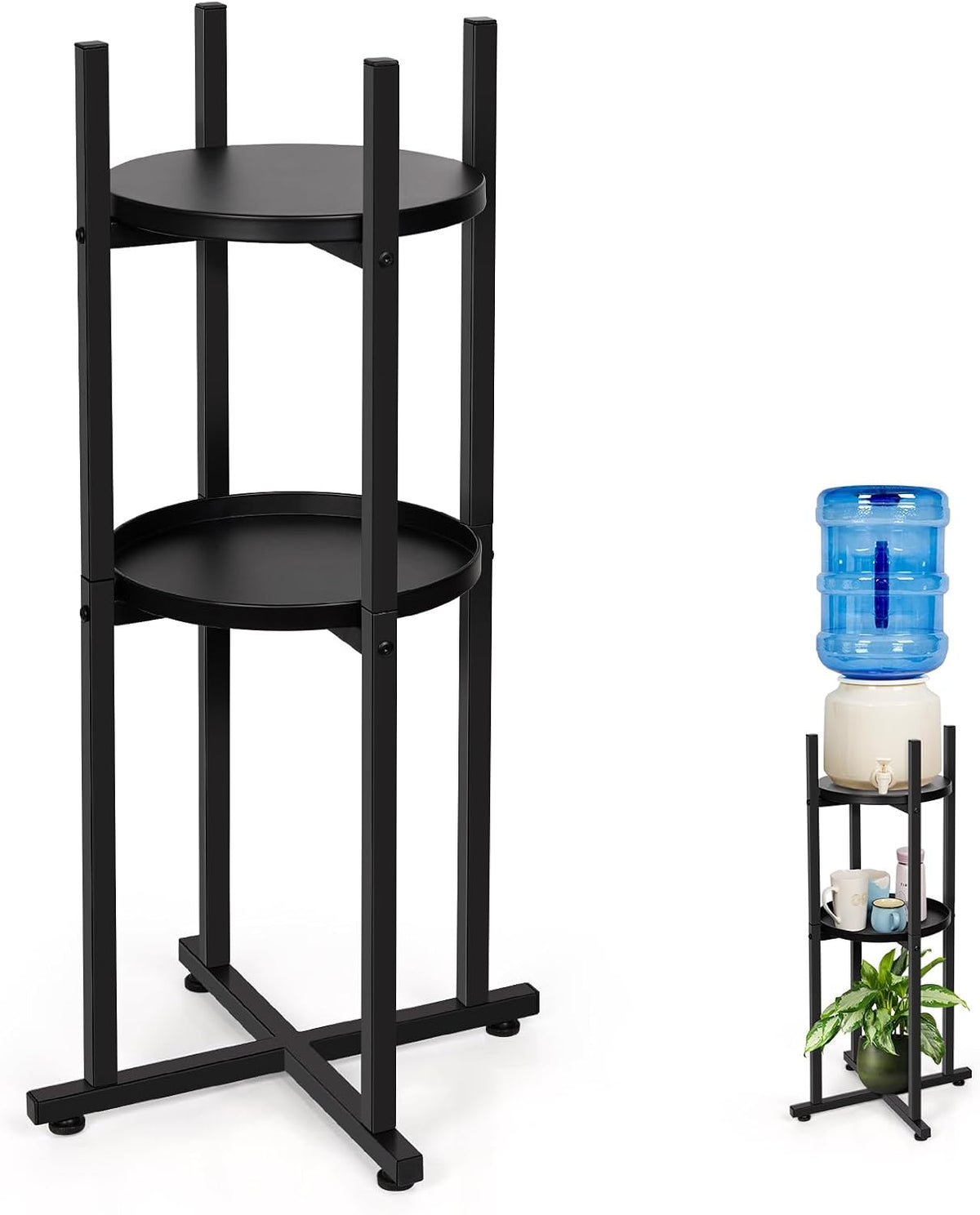 Water Dispenser Stand 5 Gallon Water Jug Floor Stand Sturdy, Black