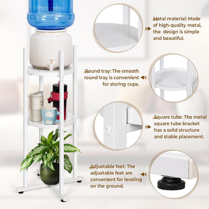Water Dispenser Stand 5 Gallon Water Jug Floor Stand Sturdy, Black