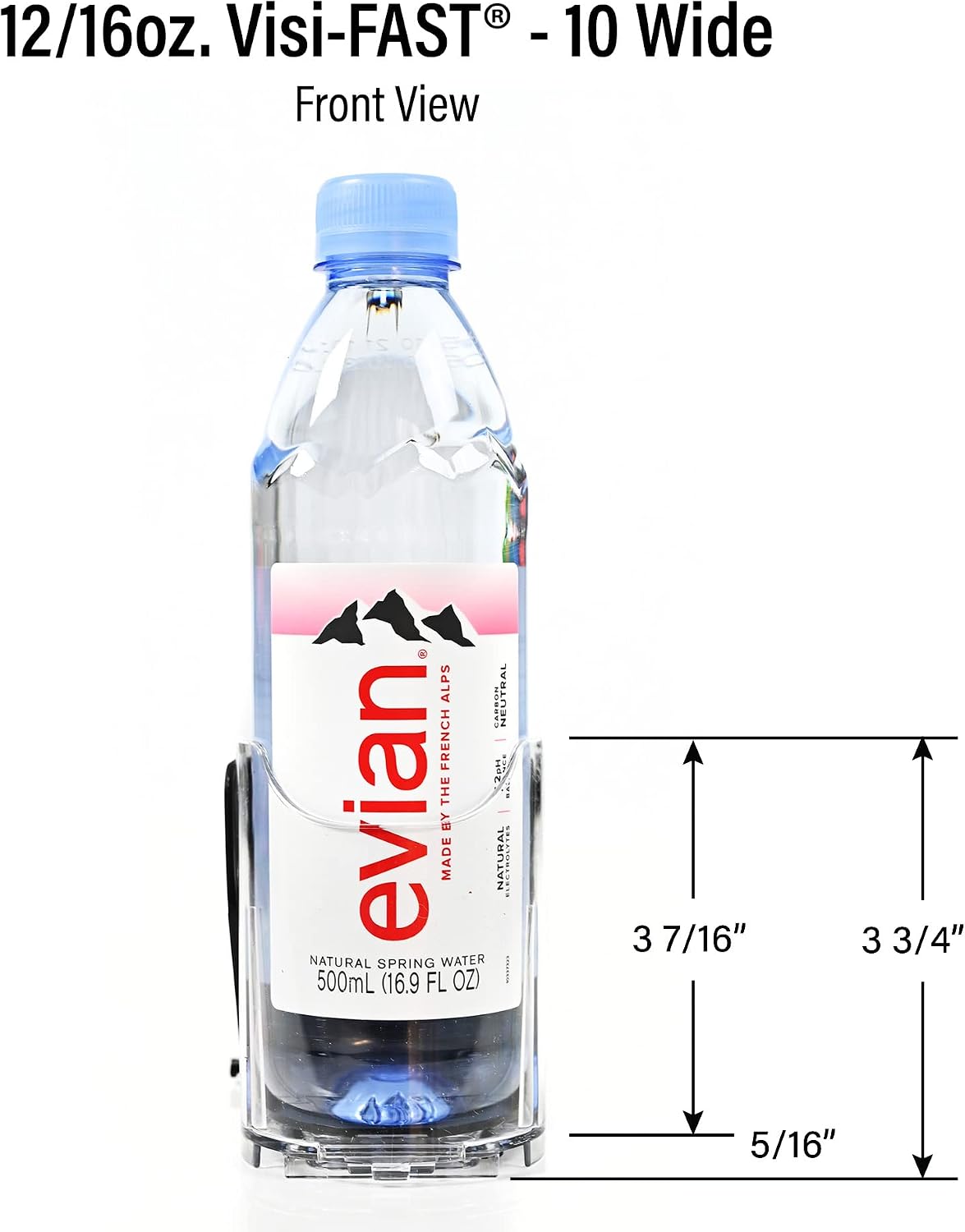 Drink Organizer for Fridge – Visi-Fast Push Dispenser, 12/16oz, 1-Pack