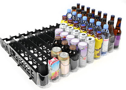 Drink Organizer for Fridge – Visi-Fast Push Dispenser, 12/16oz, 1-Pack