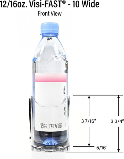 Drink Organizer for Fridge – Visi-Fast Push Dispenser, 12/16oz, 1-Pack