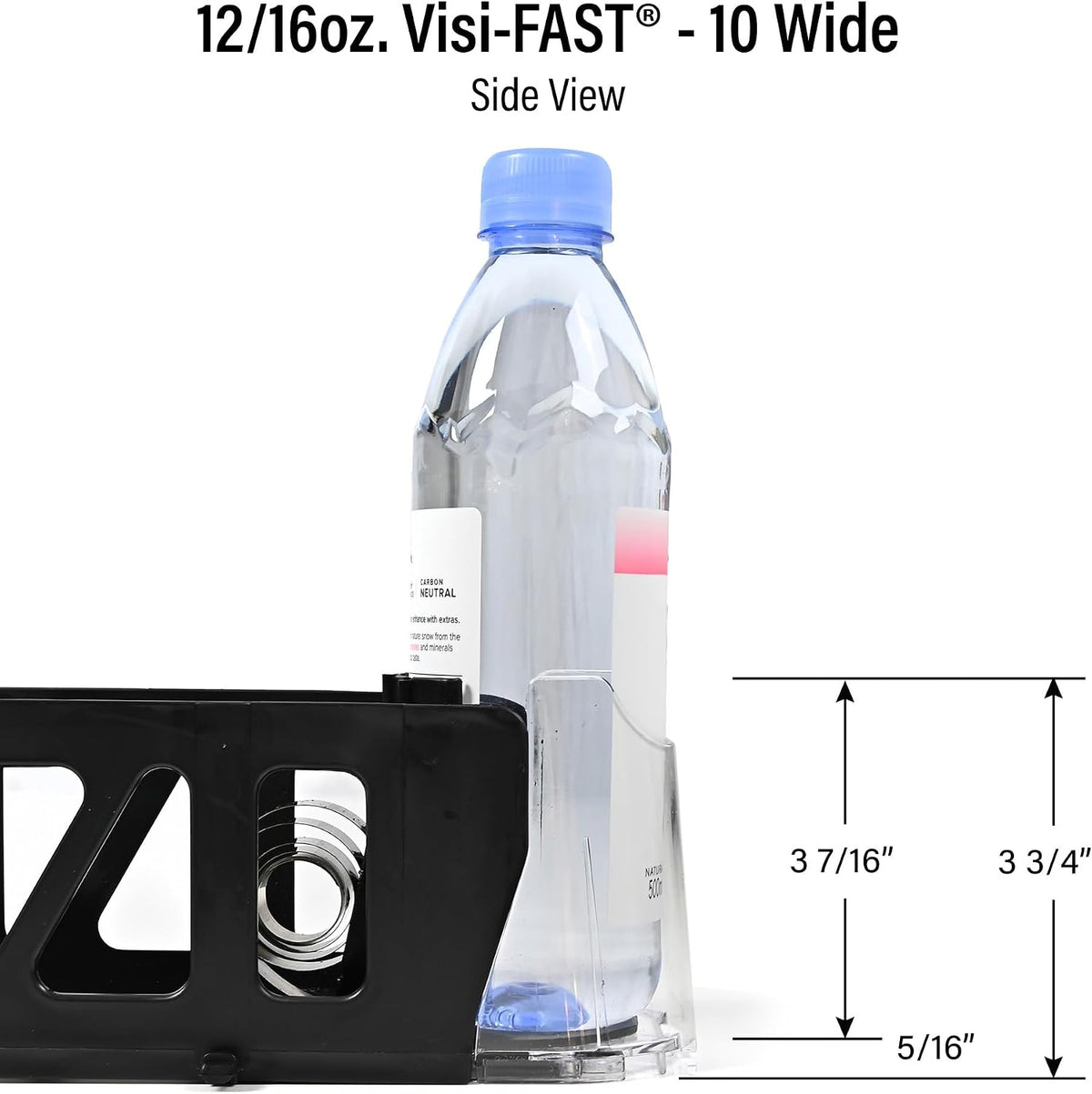 Drink Organizer for Fridge – Visi-Fast Push Dispenser, 12/16oz, 1-Pack